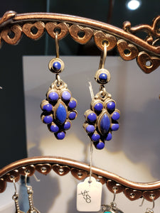Lapis Lazuli Teardrop Earrings Handcrafted