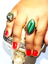 Load image into Gallery viewer, Oval Shaped Cushioned Malachite In Sterling Silver Design