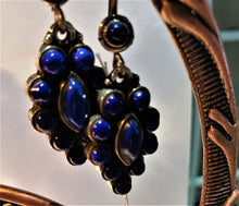 Load image into Gallery viewer, Lapis Lazuli Teardrop Earrings Handcrafted