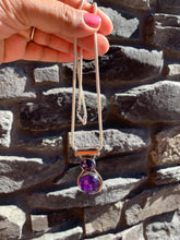 Load image into Gallery viewer, Roman inspired AMETHYST PENDANT NECKLACE In Sterling Silver