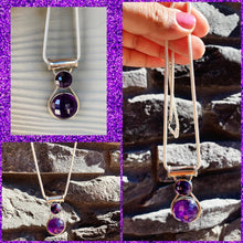 Load image into Gallery viewer, Roman inspired AMETHYST PENDANT NECKLACE In Sterling Silver