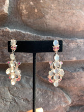 Load image into Gallery viewer, Designer Victorian Style Silver Moonstone Ruby Statement Necklace With Earrings