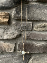 Load image into Gallery viewer, Designer Big CROSS Pendant with Beaded Style Silver Chain made in 925 Silver and Moonstone