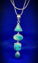 Load image into Gallery viewer, WILD Honey TURQUOISE Pendant , 925 Sterling Silver Beautiful Drop Necklace