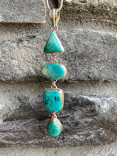 Load image into Gallery viewer, WILD Honey TURQUOISE Pendant , 925 Sterling Silver Beautiful Drop Necklace