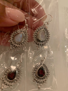 Real Gemstones and 925 Genuine Silver Danglers For Daily Wear