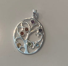 Load image into Gallery viewer, Oval Tree of Life Style Pendant made in 925 Sterling Silver