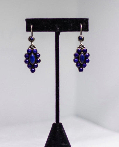 Lapis Lazuli Teardrop Earrings Handcrafted