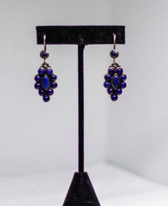 Lapis Lazuli Teardrop Earrings Handcrafted