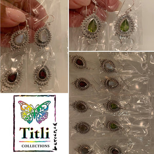 Real Gemstones and 925 Genuine Silver Danglers For Daily Wear