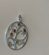 Load image into Gallery viewer, Oval Tree of Life Style Pendant made in 925 Sterling Silver