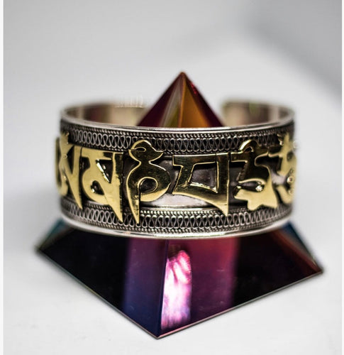 Tibetan Mantra: Special Cuff Bracelet Heavy 60 gms, Bracelet