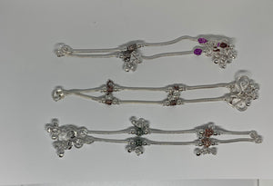 Kids Pure Silver Anklets Various Sizes