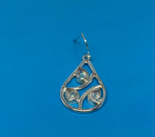 Load image into Gallery viewer, Natural Rainbow Moonstone Earrings In Sterling Silver Pear shaped Design