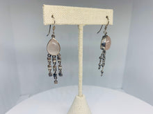 Load image into Gallery viewer, Earrings Natural Rose Quartz In Sterling Silver