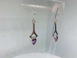 Natural Amethyst Earrings in 925 Sterling Silver