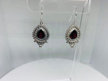 Load image into Gallery viewer, Natural MAROON GARNET Earrings in 925 Sterling Silver