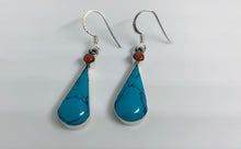 Load image into Gallery viewer, Genuine Silver Turquoise Earrings For Daily Wear, Jasmine Style