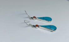 Load image into Gallery viewer, Genuine Silver Turquoise Earrings For Daily Wear, Jasmine Style