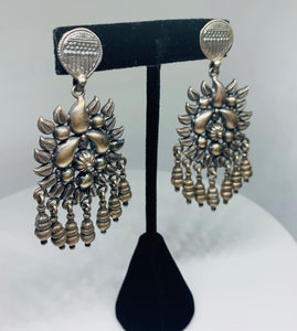 Bohemian Style 925 Silver Designer Danglers, Newest Collection, Contemporary Classical Mix Earrings, Perfect For Gifting.