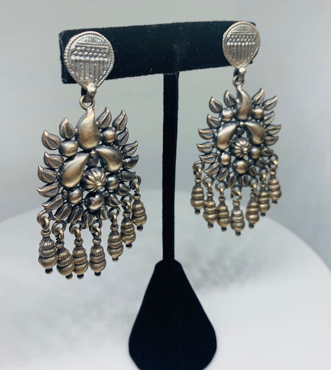 Bohemian Style 925 Silver Designer Danglers, Newest Collection, Contemporary Classical Mix Earrings, Perfect For Gifting.