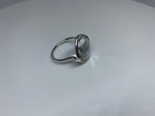Load image into Gallery viewer, Clear Crystal Quartz Ring In Art Décor Sterling Silver Setting, Unique Rare Gemstone Ring Gift Ideas