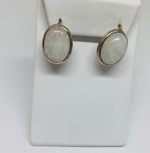 Natural Rainbow Moonstone Earrings In 925 Sterling Silver