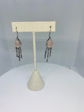 Load image into Gallery viewer, Earrings Natural Rose Quartz In Sterling Silver