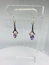 Load image into Gallery viewer, Natural Amethyst Earrings in 925 Sterling Silver