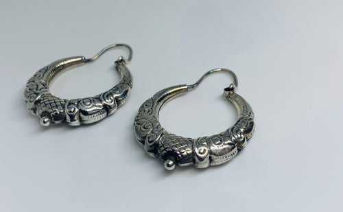 925 Silver Designer Hoops, Kundal Style