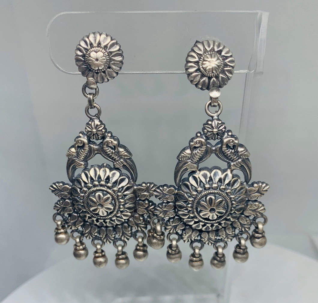 Bohemian Style 925 Silver Designer Danglers, Newest Collection, Contemporary Classical Mix Earrings, Perfect For Gifting.