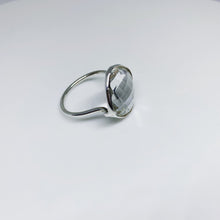 Load image into Gallery viewer, Clear Crystal Quartz Ring In Art Décor Sterling Silver Setting, Unique Rare Gemstone Ring Gift Ideas