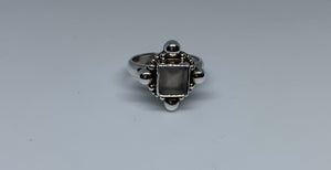 Rose Quartz Ring In Art Décor Sterling Silver Setting, Unique Rare Gemstone Ring Gift Ideas