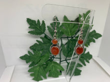 Load image into Gallery viewer, Rare Barzil Mined Genuine Silver Carnelian Danglers For Daily Wear, Lucky Earrings, Beautiful Earrings, Must Have