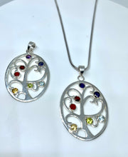 Load image into Gallery viewer, Oval Tree of Life Style Pendant made in 925 Sterling Silver