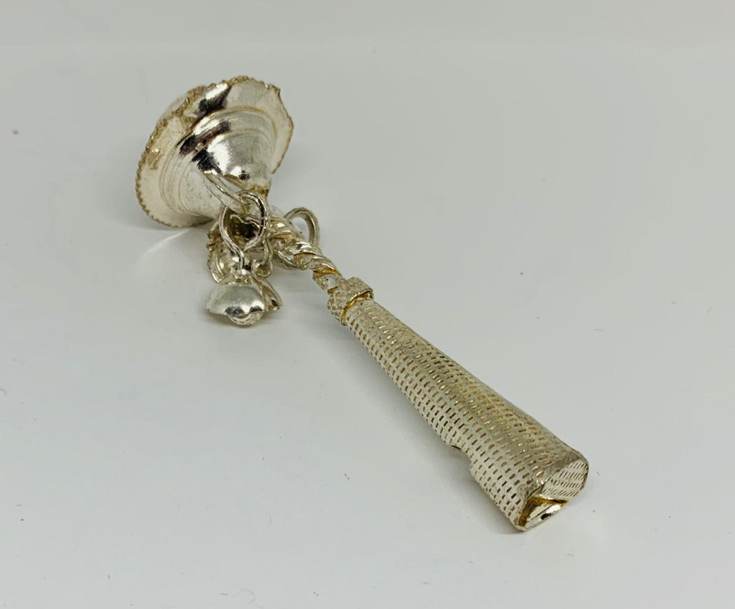 Plain Silver Rattle Toy- baby