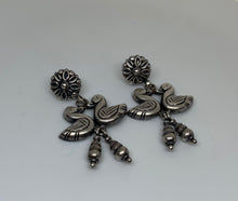 Load image into Gallery viewer, Oxidized 925 Silver Bird Earrings