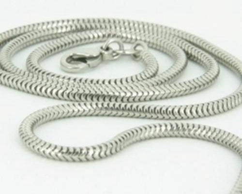 925 Silver 23' Long Chain Snake Design