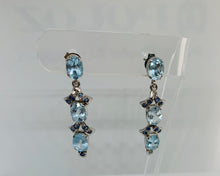 Load image into Gallery viewer, Genuine Silver and Topaz Gemstone Earrings.