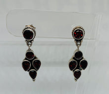 Load image into Gallery viewer, Deep Red Natural Garnet Earrings