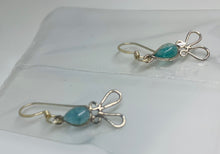 Load image into Gallery viewer, Aquamarine Pear shaped everyday earrings