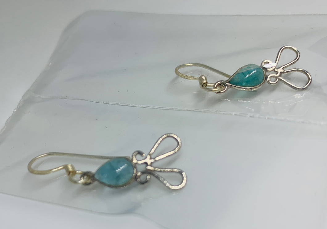 Aquamarine Pear shaped everyday earrings