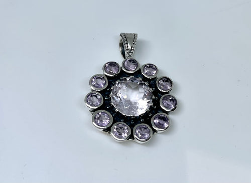 Designer Pendant Amethyst  Flower pendant