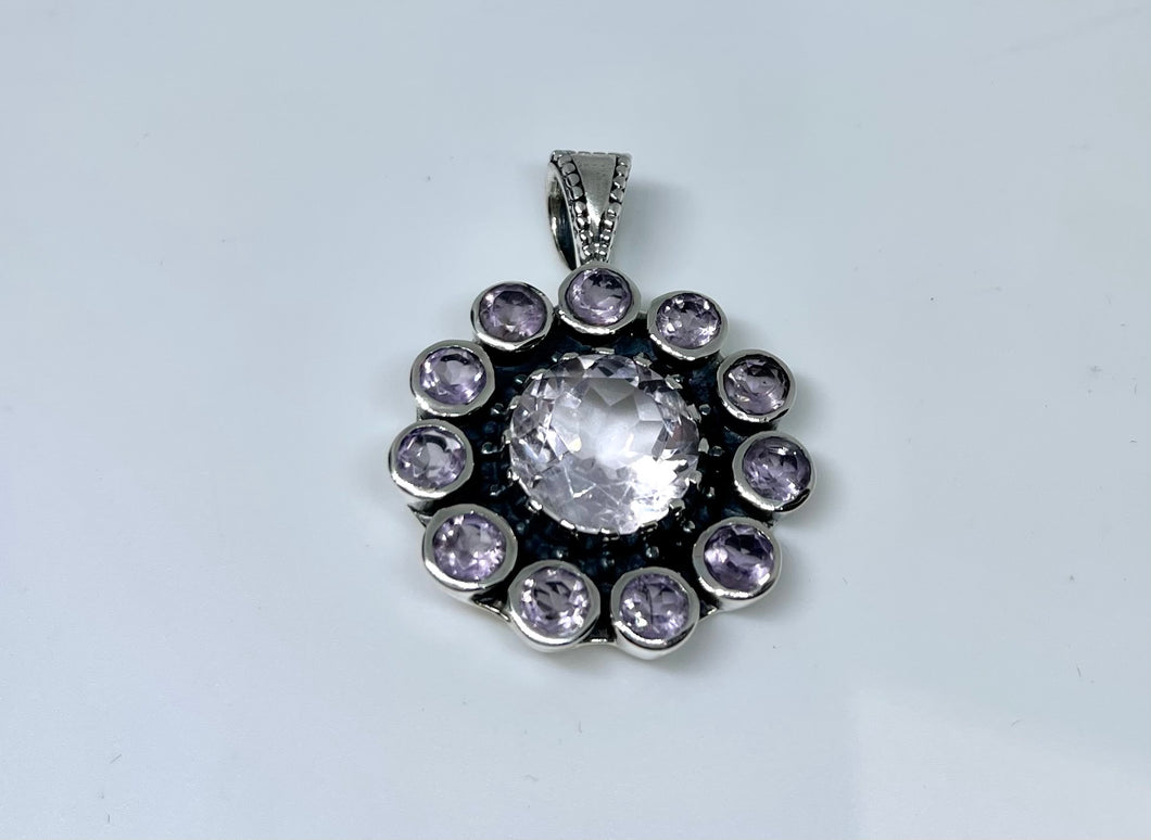 Designer Pendant Amethyst  Flower pendant