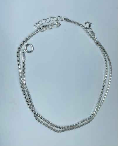 Boxed chain Anklets - Pair
