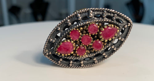 Turkish Statement Jewelry- Red Ring