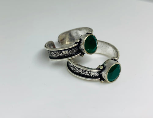 Toe Ring- Green Garnet