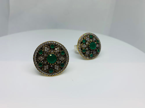 Turkish Jewelry- 925 Silver -green