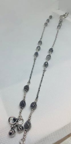 Old Silver contemporary Anklets-1 Pair