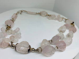 Rose Quartz Statement Necklace